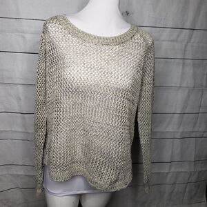 Paper Crane Stitchfix loose knit wheat top Small